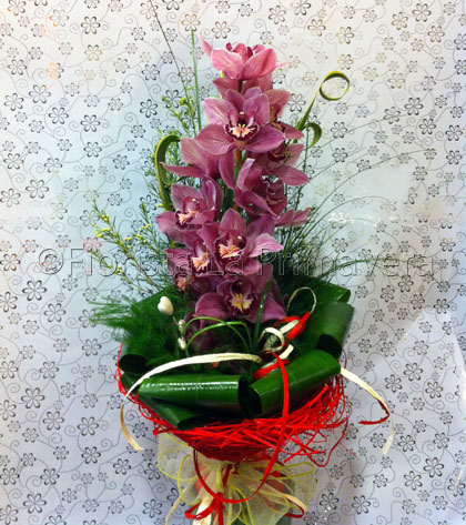 Confezione ramo orchidea, Cymbidium